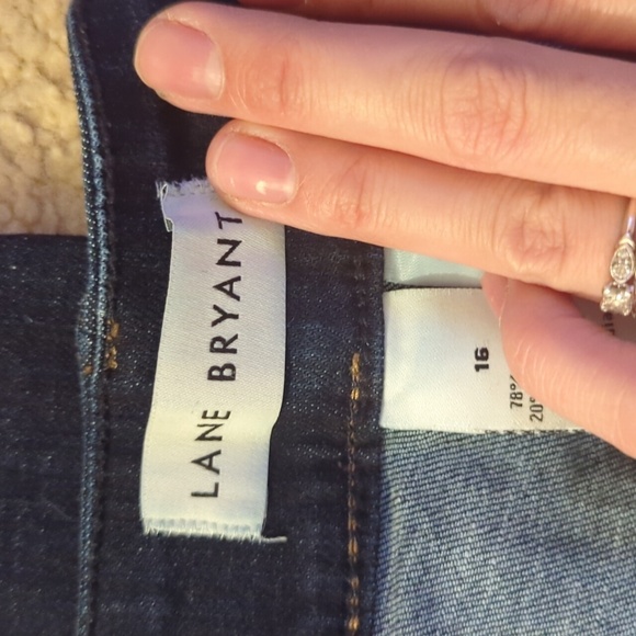 Lane Bryant Dark Wash Denim High Rise Straight Magic Waistband Size 16 - Picture 3 of 7